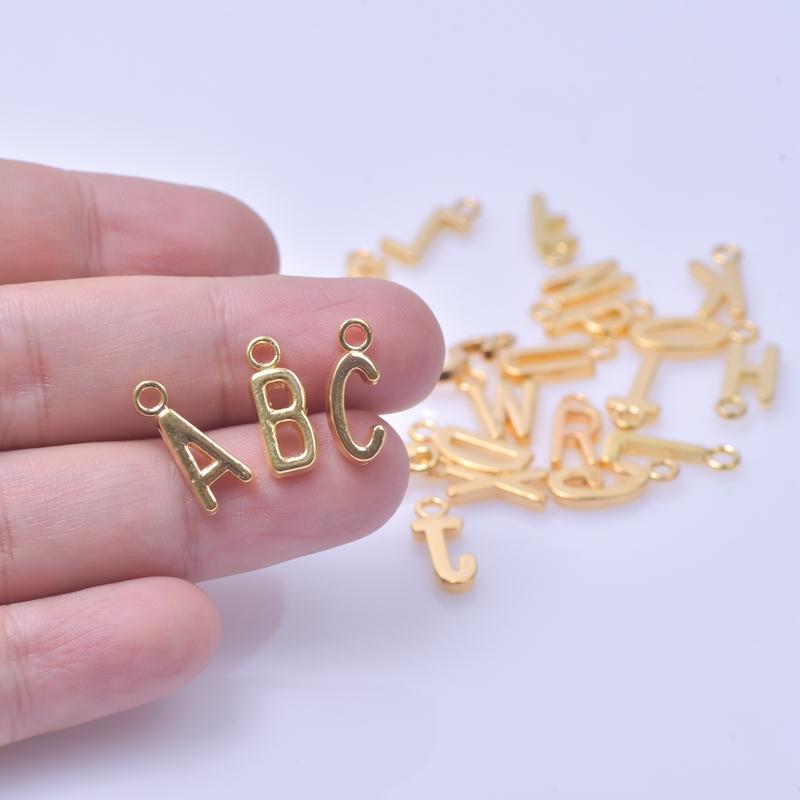 26pcs English Alphabet Letter Charm Initial Charms Pendants For Women Man DIY Jewelry Making Necklace Fashion Jewelry Components