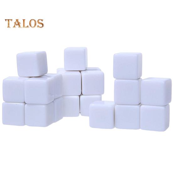 

50 шт., 16 мм/18 мм, заготовки для кубиков, белые кубики, заготовки для кубиков, набор для настольной игры, сглаженная поверхность, шестисторонние 16mm