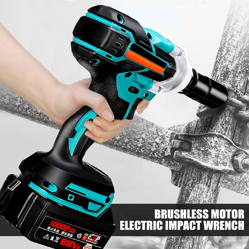 Cordless Electric Impact Wrench Guns 330Nm Max Torque Impact Wrench 21V 10000mah Li-ion 2 Batteries 1 Charger Power Tool