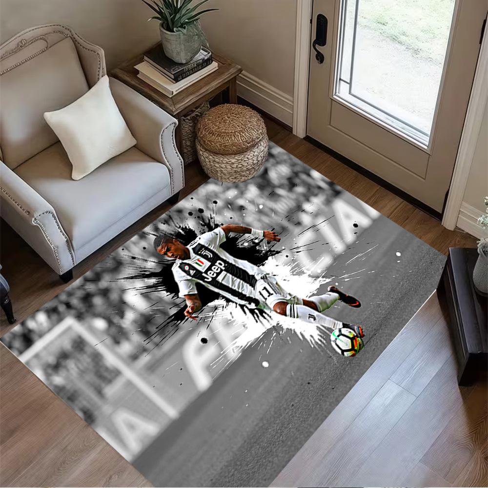 Juventus Football Club Floor Mat Design for Entryway Foyer Hallway Bedrooms Antislip Carpet Decorate Offices Perfect Birthday/Christmas Gift Idea