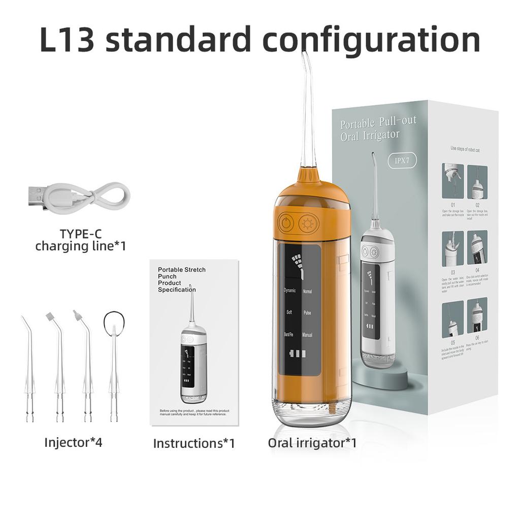 6-Speed Transportable Tooth Flusher, Dental Cleaning, Calculus Removal, Water Floss, Electric Household Orthodontic Tooth Beauty Instrument