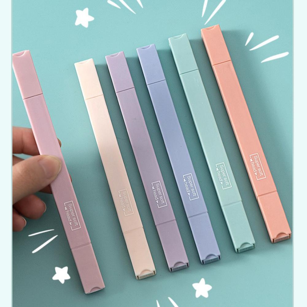 1 set Evidențiator cu vârf moale Pix creativ de culoare deschisă Marcator de mare capacitate