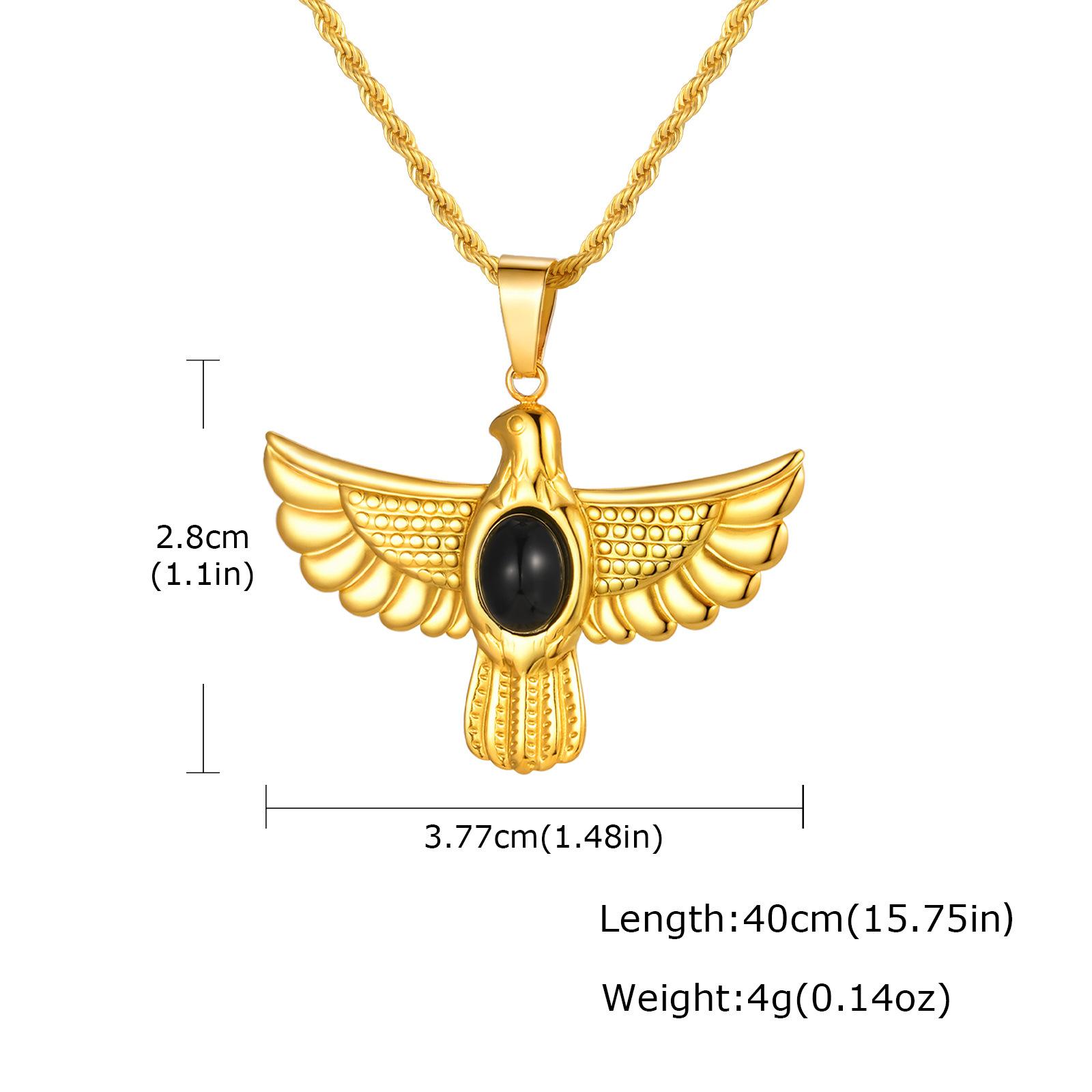 Female Casual Style Eagle Pendant Necklace, Symbol Of Courage And Strength, Jewelry 2331 золотой