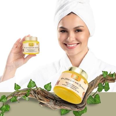 Aloe Vera Gel with Turmeric & Vitamin A,C, E - Nourishing Moisturizer for Face & Hair | Anti-Acne, Skin Brightening, Dandruff, Hydrating, Soothes,