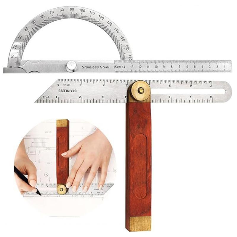 T-Bevel Guage Sliding Angles Rulers Protractors Multiple Angles Adjustable Gauges Measurement Tool Wood Handle Replacement