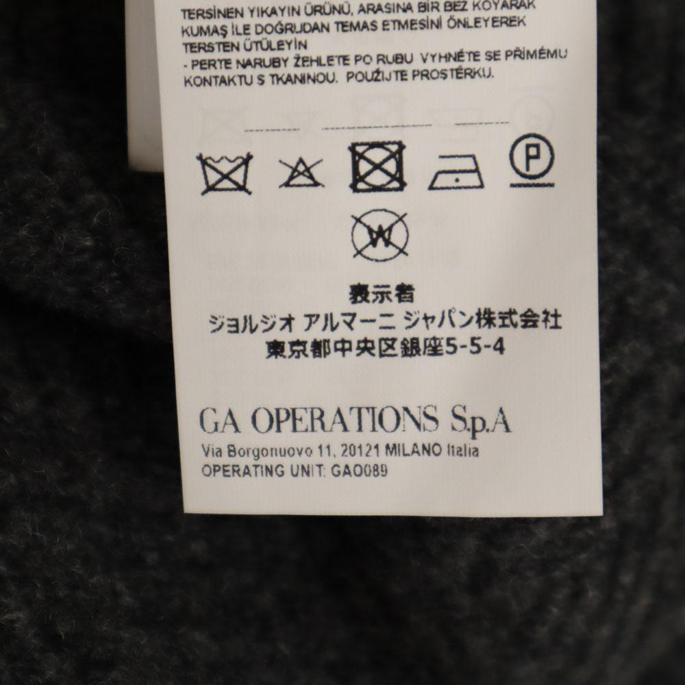 Emporio Armani Wool Blend Knit Parker M Gray Men's Used