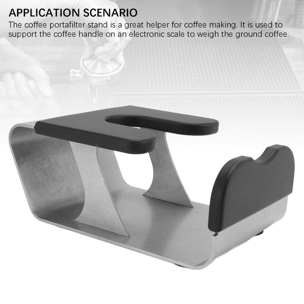 Silver Color Coffee Tamping Station Universal Fit Coffee Tamper Stand  For Espresso Machine
