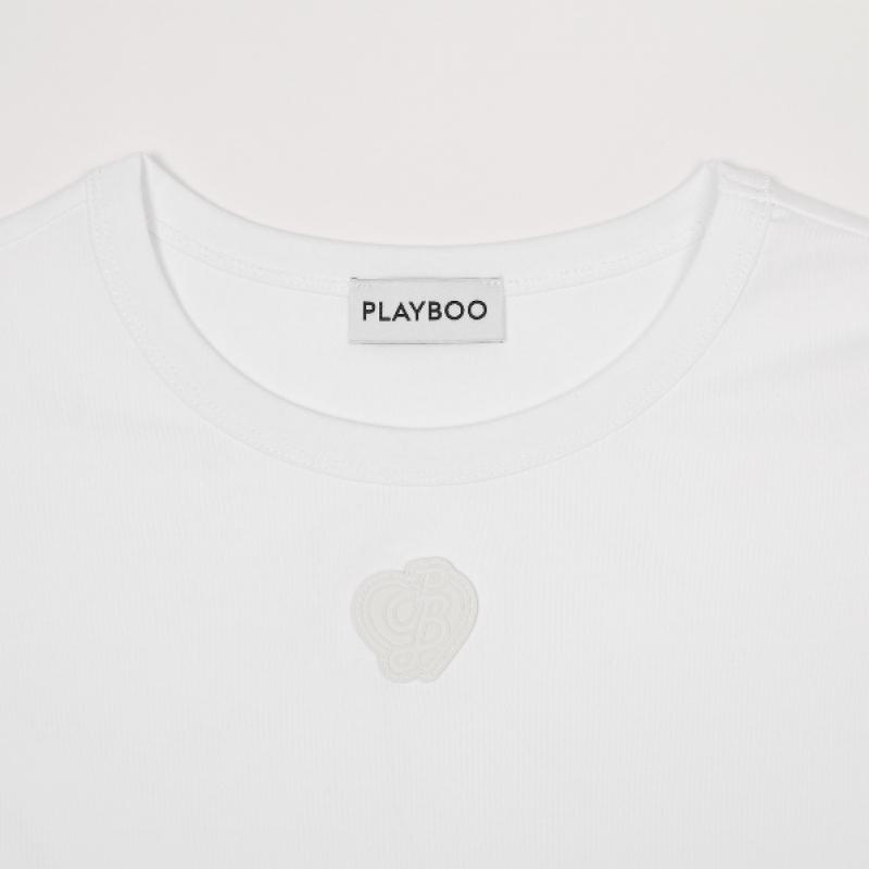 Playboo Simple Patch Tee White
