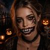 Fake Halloween Tattoo Sticker Scary Bloodiness Temporary Scar Stickers  Haunted House