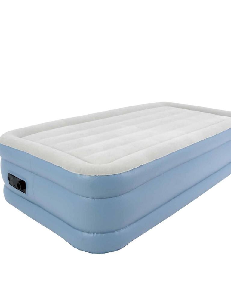 JILONG Double Inflatable Mattress with Built-in Pump and Widened Mesh Design