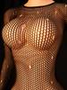 Fhseer Women'S Hollow Out Sexy Lingerie Ripped Design Long Sleeve Bodycon Mini Dress See Through Babydoll For Private Party
