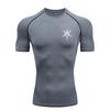 Gothic Cross Pattern  Men's Sports T-shirt Training Fitness Compression Workout T-Shirt Rashgard Tops