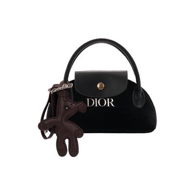 [Customized Cosmetic Bag] Canvas Gummy Bear Simple Elegant Daily Versatile Portable Black Handbag