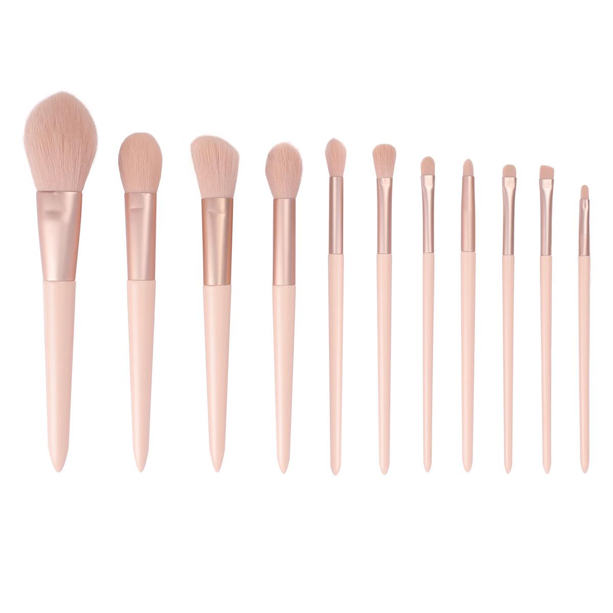 Concubine Smile 11-Piece Pink Makeup Brush Set - Super Soft Bristles