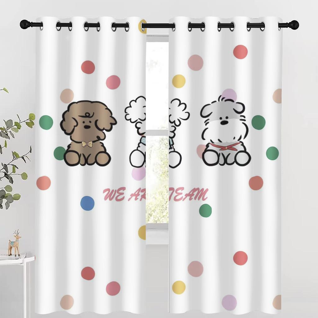 Cute Cartoon Pattern Blackout Curtains Suitable For Children'S Bedrooms, Perfect For Boys And Girls With A Childlike Innocence.