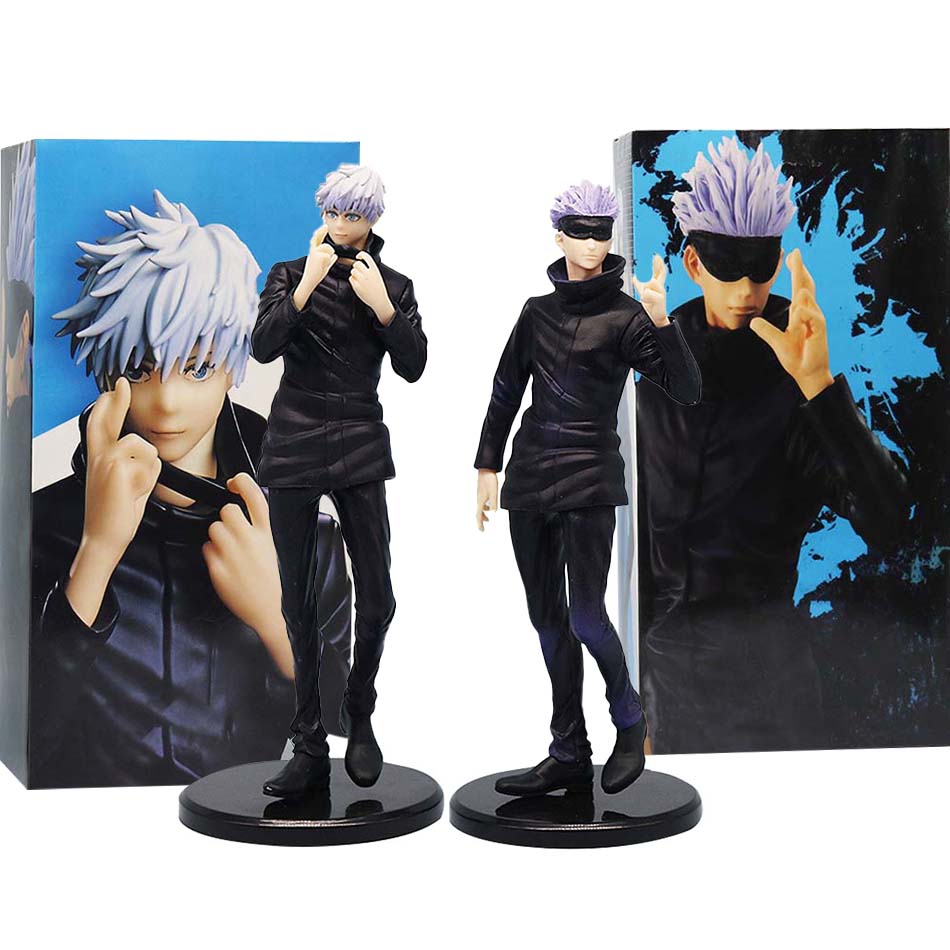 דמות אנימה Jujutsu Kaisen בגודל 21 ס"מ, גוג'ו סאטורו, פסל אנימה, דמות פעולה מ-PVC, דגם לאספנות, צעצועים, קישוט לילדים, בובה