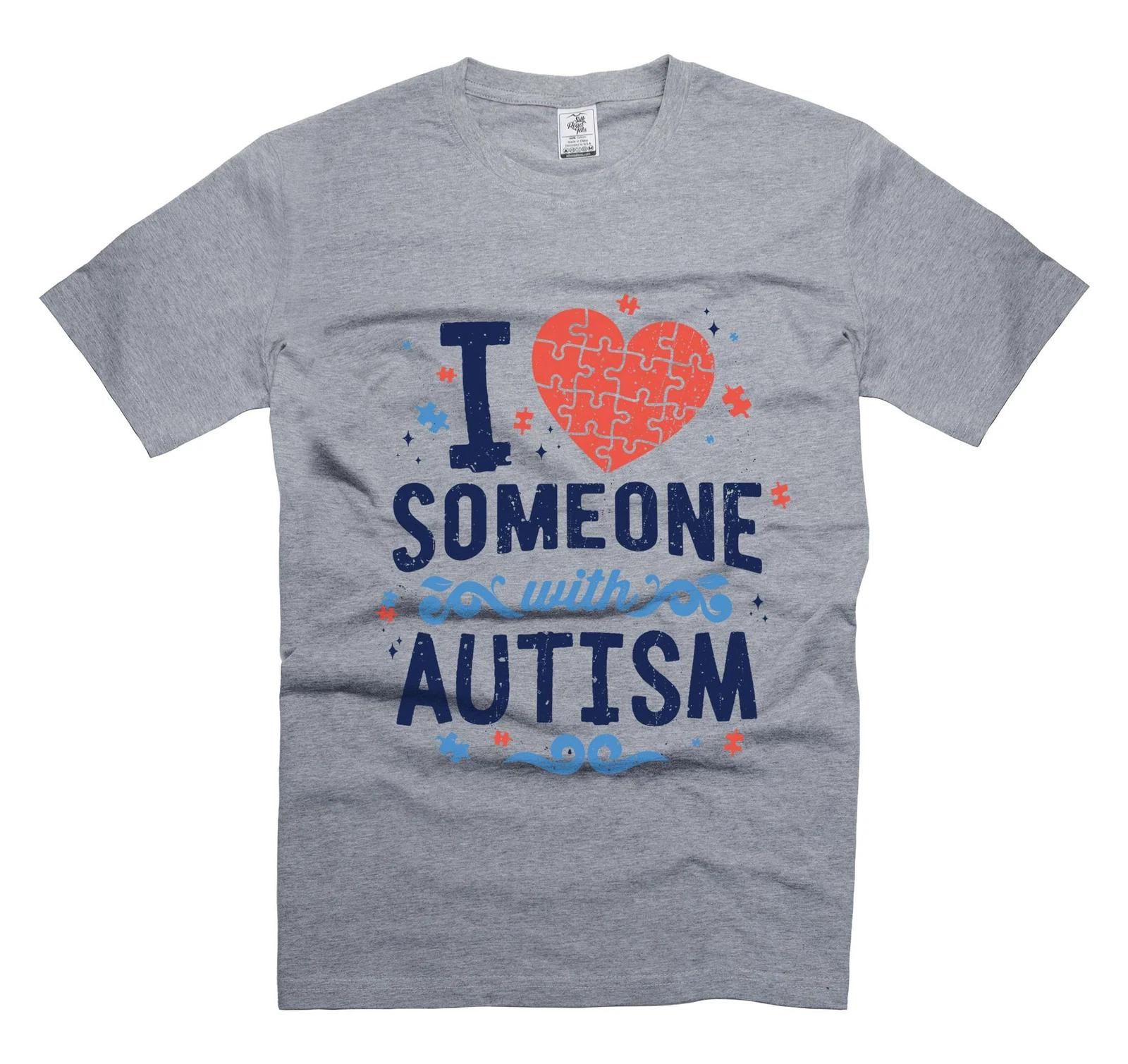 I Love Someone With Autism T-Shirt Autism Awareness Tee Autism Gift Tee 4XL