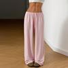 Women's Fashion Solid Color Fashion Trousers Vintage Drawstring High Waist Straight Pants Fall Winter Casual Streetwear