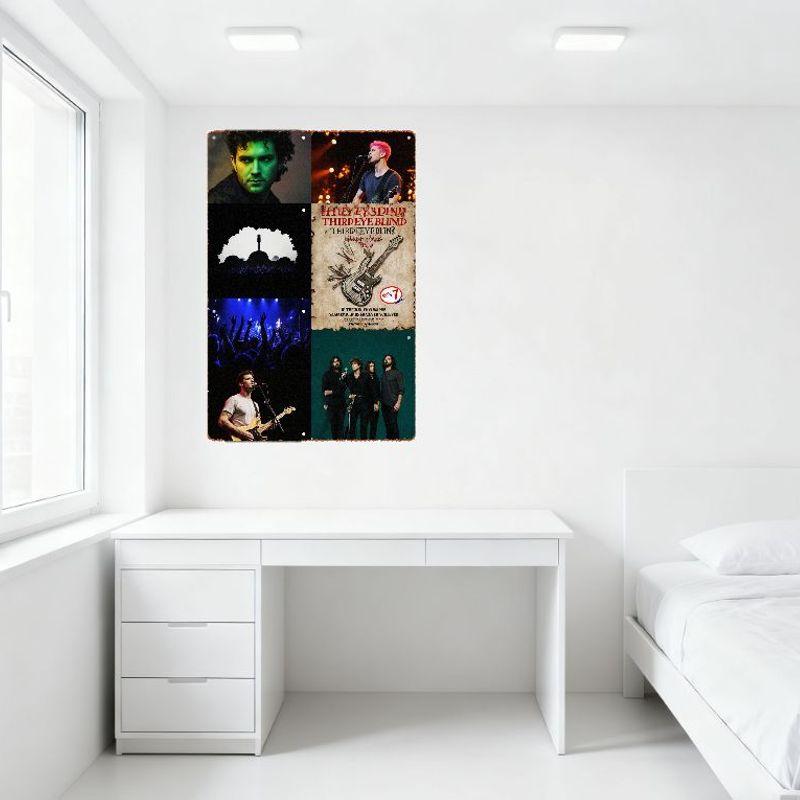 Third Eye Blind Collage Concert Tin Sign Vintage Metal Poster for Bar Pub Home Wall Decor with Stage, Crowd, Guitar Graphics - 8