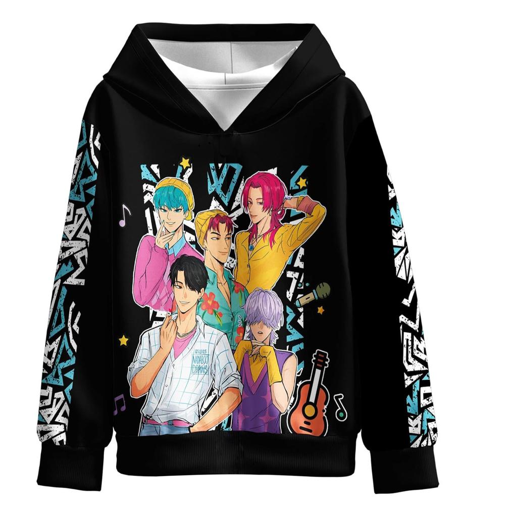 Herbst Winter Kpop Dämonenjäger Bedruckte Hoodies Modische Lässige Warme Sportliche Langärmelige Kinder Jungen Kapuzen-Sweatshirts