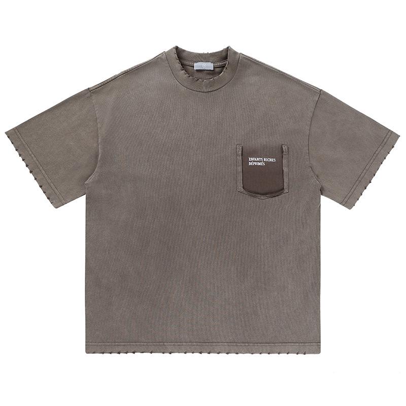 

Мужская одежда для SUP | 2024 Весна/Лето Трендовая свободная футболка с вышитым логотипом EDR XL коричневый