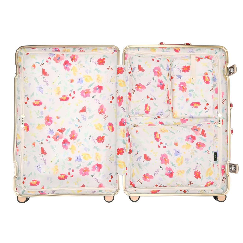 Suitcase Large Large Capacity L Size 5 Nights 6 Days 6 Nights 7 Days 78L Caster Stopper Twin Wheel Casters Carry Case Carry Bag Metronome Birch White