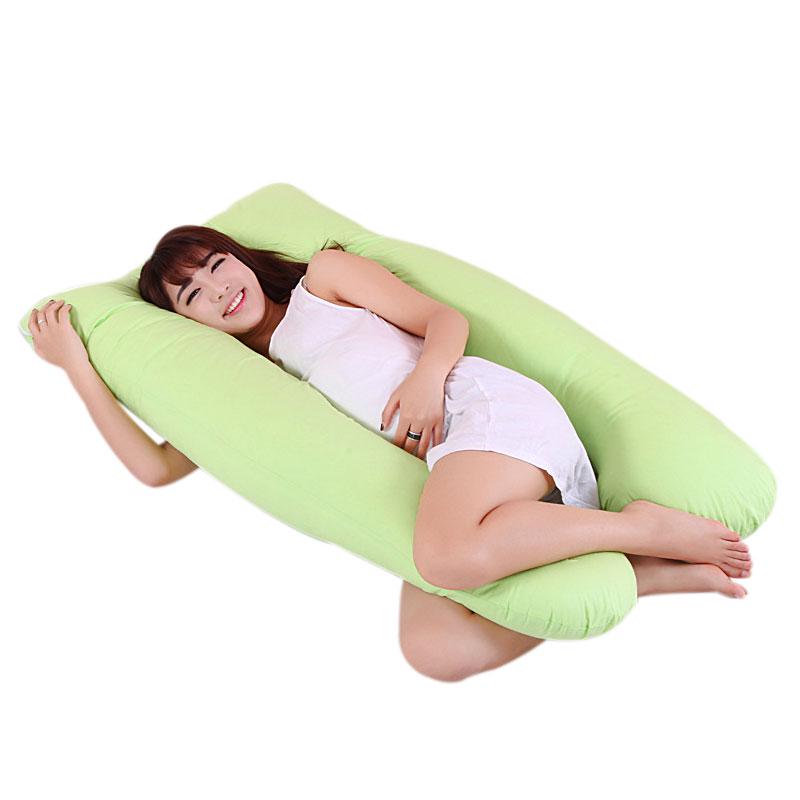 Sleeping Support Pillow Cover For Pregnant Women Body Cotton U Shape Maternity Pillow Sleepers cover (do not include core )