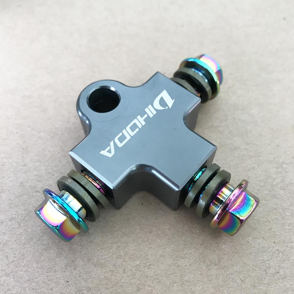 Tubo Flessibile Olio Freno Idraulico per Moto Raccordo a T Connettore a T Adattatore a 3 Vie per Sistema Frenante Dirt Pit Bike ATV
