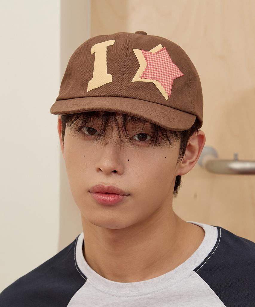 WAIKEI Yk Check Applique Ball Cap Brown