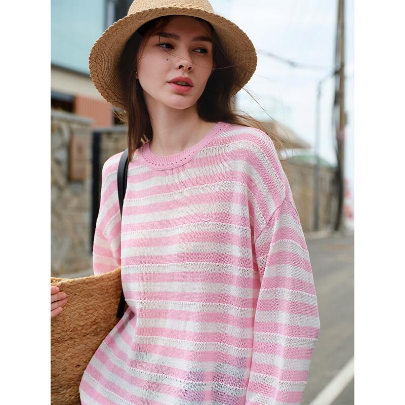Navigare Men s Striped Crew Neck Knit Pullover M