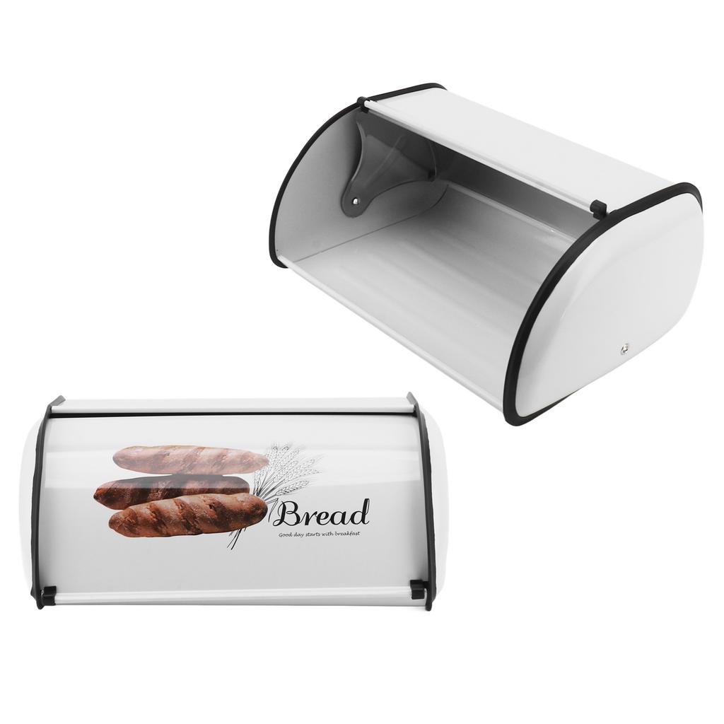 Brödlåda Liten Trumformad Utdragbar Fällbart Lock Multifunktionell Förvaring Järn Brödförvaringsbehållare