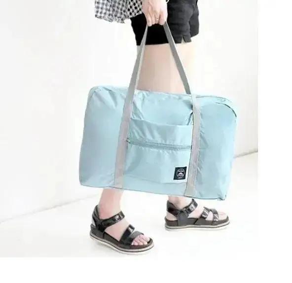 Genți de depozitare bagaje de capacitate mare, geantă tote de împachetat pentru călătorie, cumpărături, geantă mare, pliabilă, organizator tip săculeț pentru haine, nailon de înaltă calitate