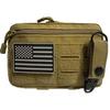 Cross-Border Tactical Set: Black Accessories Bag & Keychain + National Flag Laser-Cut 3-Piece Storage Bag