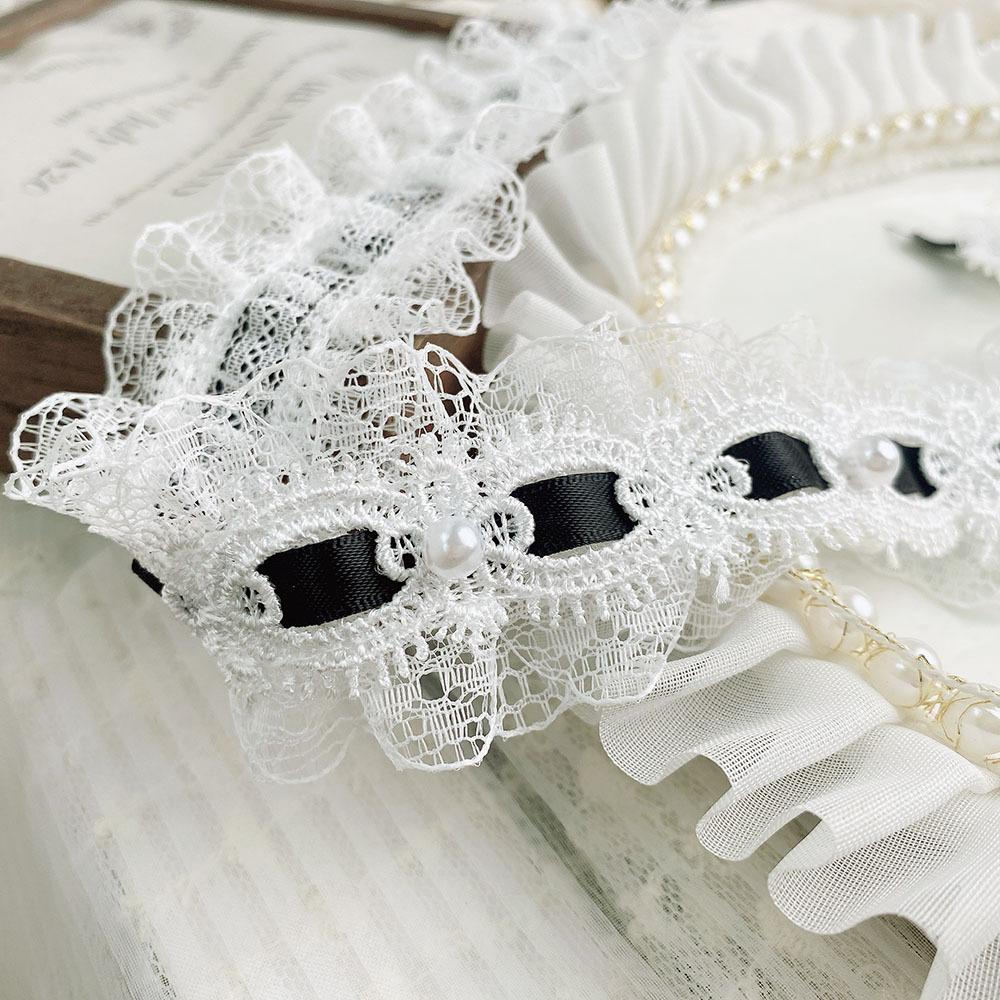 

1 ярд Лолита кружево Бант Плиссированная лента Кружево DIY Аксессуары для одежды Шторы Аксессуары для домашнего декора 4 см шириной 1Yard чёрный