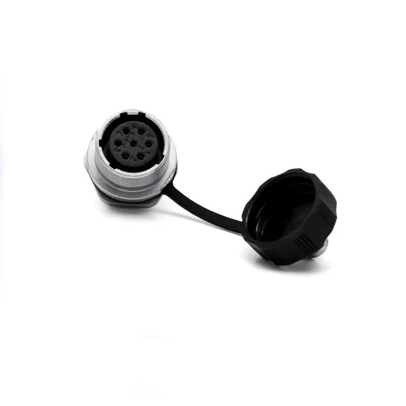 WEIPU WS16 TQ+ZM LED Light M16 Electrical Avaition Connector 2 3 4 5 7 9 10 Pin Adapter Male Plug Female Socket Rear Nut Seat