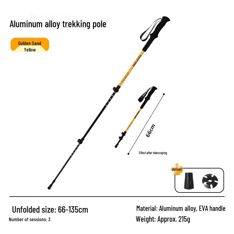 Outdoor Aluminum Alloy Telescopic Trekking Pole