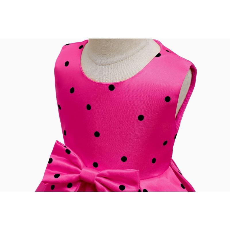 Ärmelloses Polka-Dot Prinzessinnen-Partykleid für kleine Mädchen, formelles Weihnachts-Kleid für Kinder