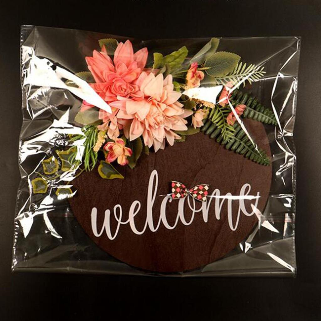 Welcome Door Sign Plaque Garland Wreath Ornament Holiday Porch Festive Decoration