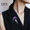 Practical Alloy Pin Vase Brooch Flower Holder Insert Hat Accessory Lapel Reusable Corsage for Sweaters Coats Weddings Parties Versatile
