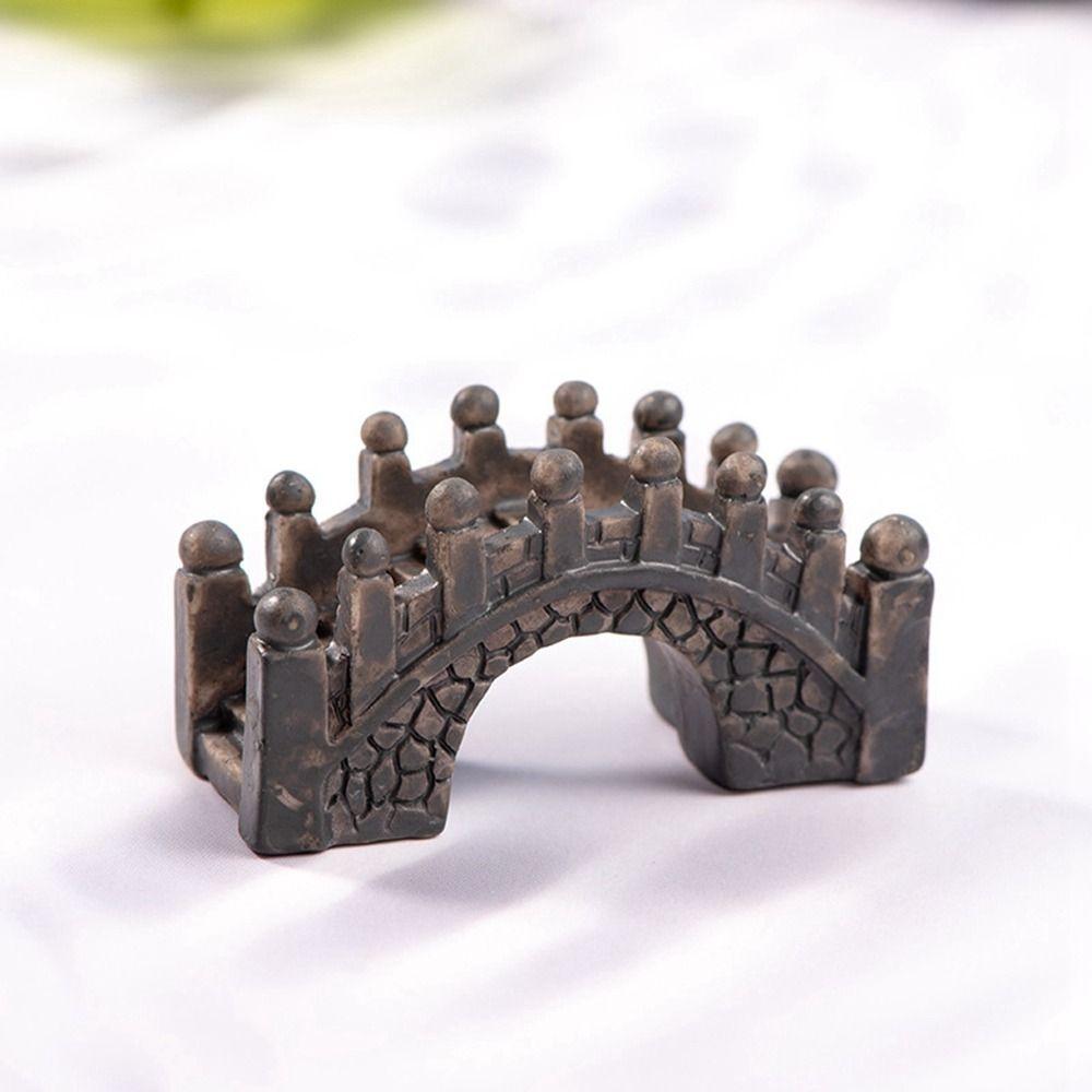 Resin Craft Resin Bridge Miniatures Small Bridge Jiangnan Small Bridge Creative   Fairy Garden
