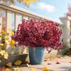 5 Bundles Plastic Fake Fall Artificial Flowers UV Resistant Fake Plastic Flowers Faux Plastic Flowers for Home Party Outdoor