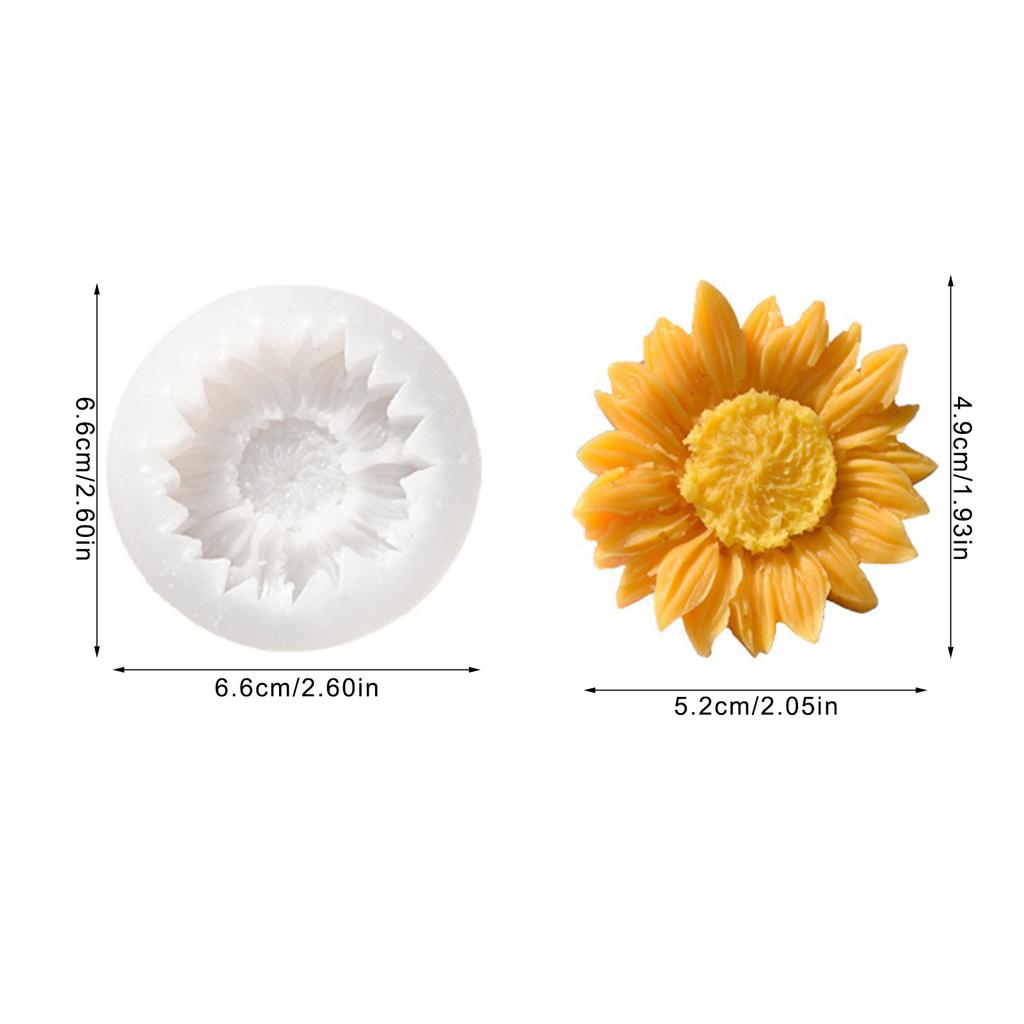Sunflower Silicone Candle Molds for Making Candle Soap Epoxy Resin Multipurpose Silicone Mould for Gypsum Decoration