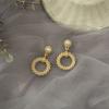 Fashion Retro Metal Geometry Silver Stud Earrings Women's 2023 Earrings Cold Wind Fancy Graceful Earrings