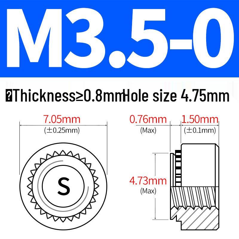 Galvanized Sheet Metal Rivet Nut S-M2-M12