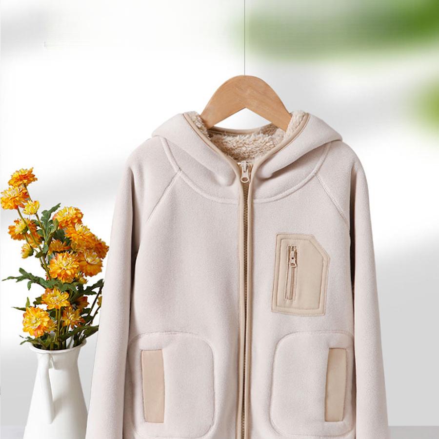 Children's Autumn Winter Fleece-Lined Thickened Jacket New Boys Girls Parent-Child Matching Jacket Top Warm New Year Battle Shirt