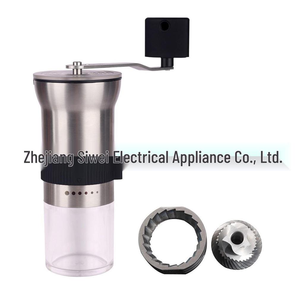 Compact Hand-Crank Coffee Grinder - Portable Manual Ceramic Burr for Home Use