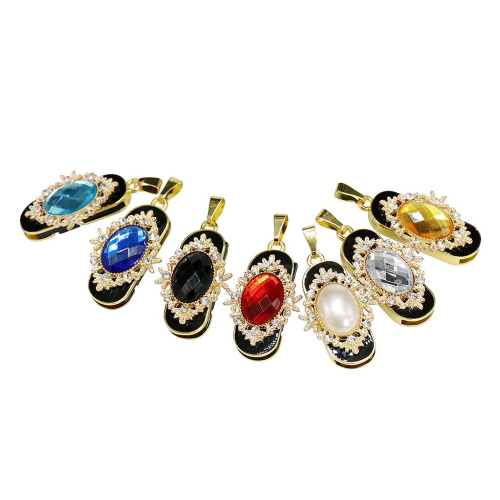 Crystal Jewelry Agate Gem Pendant USB Flash Drive 8G 16GB 32GB 64GB 128G 256G Pendrive U Disk Flash Memoria USB 2.0 Memory Stick