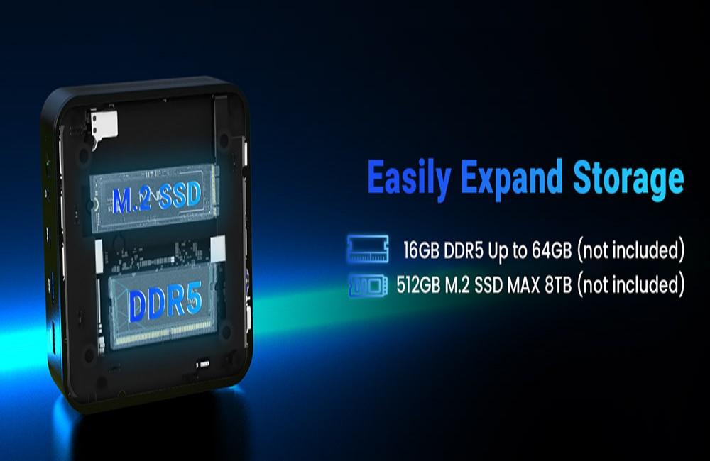 Refurbished:MINIX NGC NR660 Mini PC, AMD Ryzen 5 6600H Cores Max 4.5GHz, 16GB RAM 512GB SSD