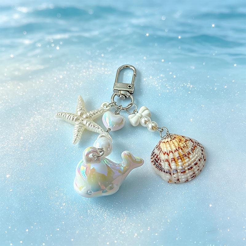

Ocean Pearls Shells Mobile Phone Pendants Bead Beads Mini Dolphin Bags Hanging Charm Purse Keychains Ornaments белый