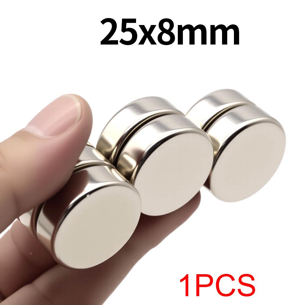 25x8mm Superstarker Neodym-Magnet N35 NdFeB Permanentmagnet Magnete Rund Starke Magnete Kühlschrank